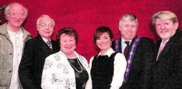 Neil Shawcross, local artist; Paul Deegan and Ann Warr, Festival Adjudicators, June Burgess, Lagan Festival Patron, Brian Heading SDLP, Deputy Mayor and Martin Lynch, Lagan Festival Patron and Playwright