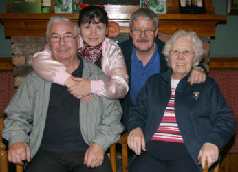 Moneyrea couple John and Margaret McFarlane celebrating their 51st wedding anniversary at a movie theme Halloween party at the Ivanhoe Hotel last Friday night with their son John (jnr) and Lillian Nicholson.