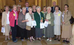 John McCallister MLA pictured with some of the group in the Great Hall.