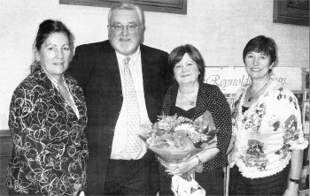 At the Retirement Lunch for Alister McReynolds at the Lisburn Campus of South Easter former Principal, Eileen McReynolds and Eleanor Ross Vice-Principal.