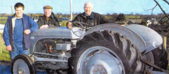 Mark Ross Assistant Secetary Genavy and District Vintage Car Committee, Walter Jess committee member and Chairman of the Glenavy and District Vintage Car Committee Alan Ross at a Ferguson T20. US1007-508C0