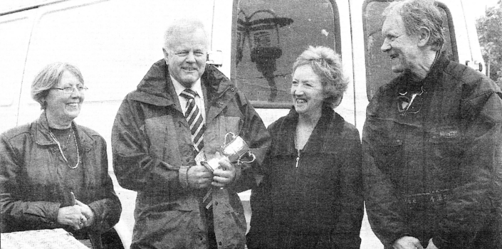 Organisers Joan and David Crawford share a joke with the Mayor Trevor Lunn and Mayoress Laureen Lunn.