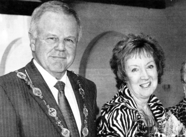 The outgoing Mayor Councillor Trevor Lunn with the Mayoress Mrs. Laureen Lunn.