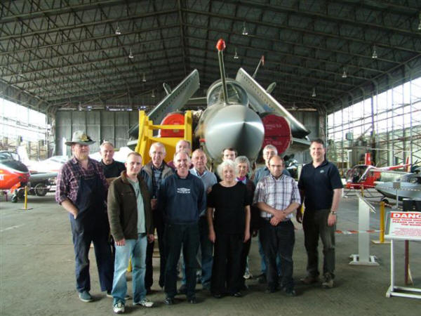 Hillsborough Old Guard and Aviation Society members at the Buccaneer.