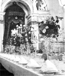 The Ballroom splendidly set up for a State Banquet.