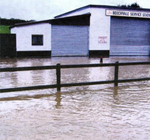 Just one of the many flooding scenes around Lisburn last weekend.