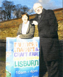 Councillor Allan Ewart, Chairman of Lisburn City Council's Economic Development Committee and Councillor Jenny Palmer, Vice Chair look forward to the Christmas Farmers Market and Craft Fair.