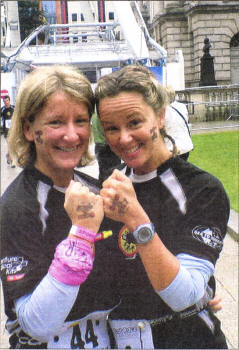 Andrea (left) and Jen got kilted out for the event with cute 'rat' tattoos.