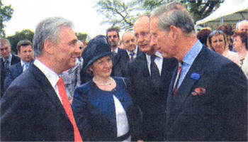 Prince Charles with UTV'S Paul Clark at the Garden Party