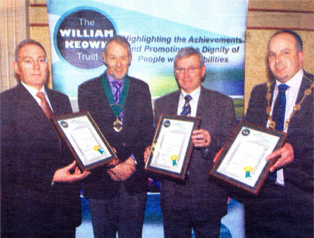 John Reid - Lisburn Reformed Presbyterian Church, Trevor Taylor - Trust Deputy President, Joe Watson - Architect and CIIr James Tinsley - Mayor of Lisburn City Council