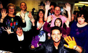 Keith Duffy gets ready to Hand Paint with Clients at Lisburn Adult Resource Centre. US3709103A0 Picture By: Aidan O'Reilly