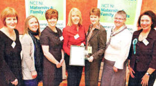 (L-R) Lynn Logan, Nuala O'Connor, Margretta Bulden, Maureen Ritchie, Zoe Boreland, Niamh McCabe and Gail Werkmeister NCT President.