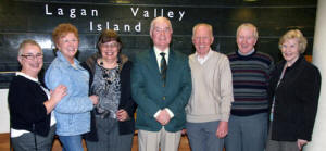 Alderman Ivan Davis OBE and some of the people who celebrated St Patrick’s night at the Island Hall