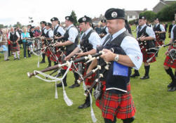 Ballycoan Pipe Band enter the arena for their final performance in the Grade 1 event of the All Ireland Pipe Band Championships in Lisburn last Saturday (4th July).