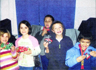 Orphans from Potters House in Timosara who received gifts from generous local people.