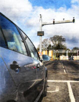 The traffic light system in operation at Thiepval. Pic by Mike O'Neill