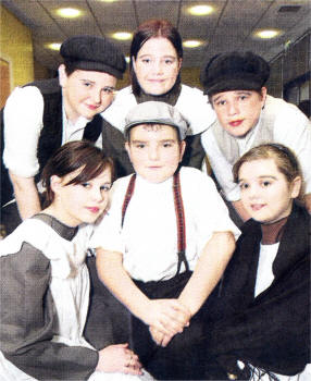 The Drama Group taking part in a play showing the history of the Linen Industry in Lisburn 