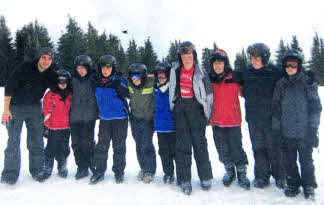 Some of the pupils from Fort Hill College who went skiing in Bulgaria.