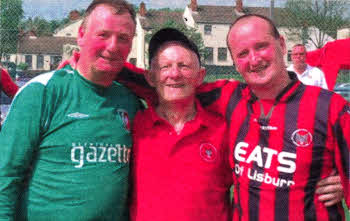 Gary and Paul Blacklege with dad Arthur.
	