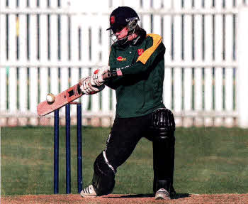 Glen Halliday batting for Lisburn ln Saturday's match with Limavady. US1910-597cd
	