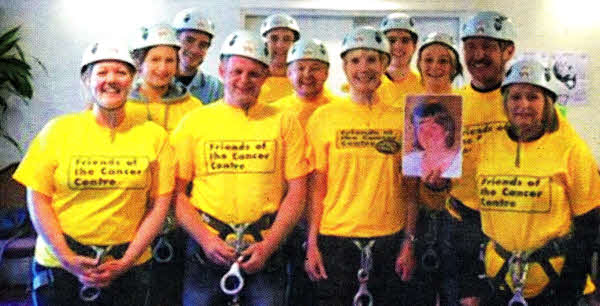 The Lisburn Sub Aqua club Europa Abseil Challenge team. 