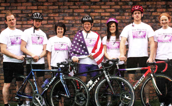 Mark Jr, Connor, Kathleen, Mark, Louise, David and Eleanor Kelly prepare for Trek Margarita.