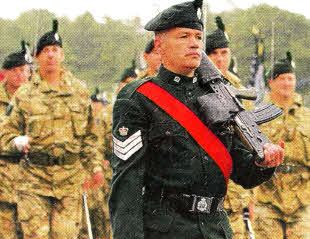 Royal Irish Regiment soldiers parade through Lisburn. US2111-553cd