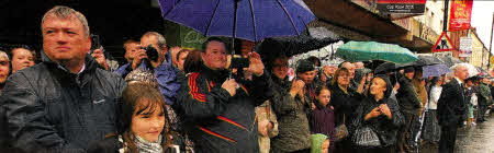 Crowds at the unveiling and dedication of the UDR Memorial in Lisburn City Centre. Pic by Presseye.