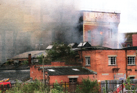 The fire at Hilden Mill. Pics sent by Star reader Paul Burns and M McDonald.