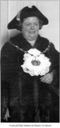 A proud Elsie Kelsey as Mayor of Lisburn