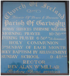 Notice Board at Garvaghy Church.